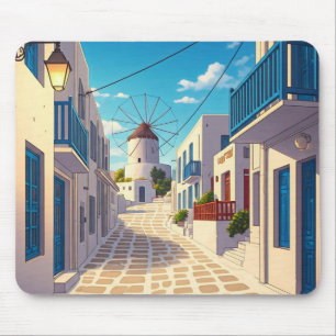 Mykonos Pfad Griechenland Kykladen Reise Mousepad