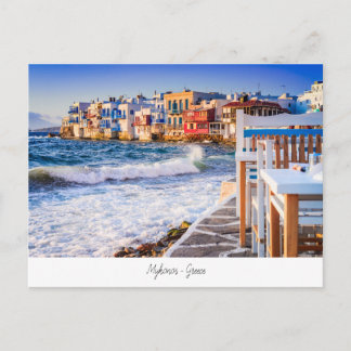 Mykonos Postkarte mit Little Venice, Griechenland