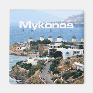 Mykonos Seaside Greece Souvenir Kühlschrankmagnet