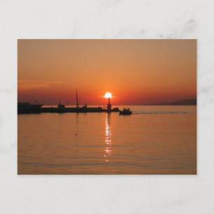 Mykonos Sunset Postcard Postkarte