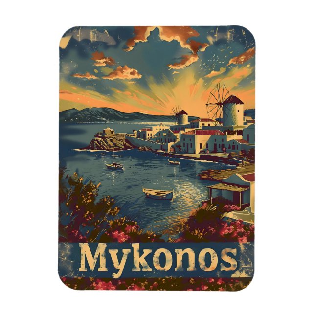 Mykonos Vintag Magnet (Vertikal)