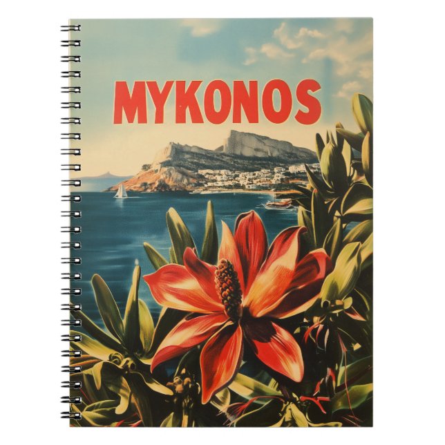 Mykonos Vintag Notizblock (Vorderseite)