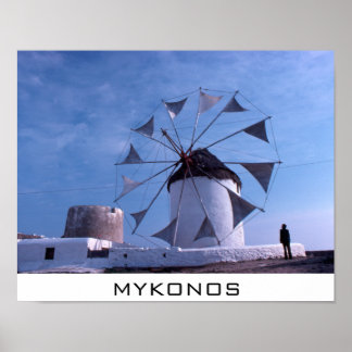 Mykonos-Windmühle Poster