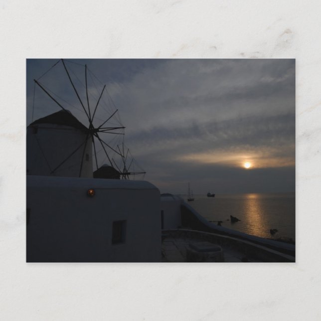Mykonos Windmühlen Postkarte (Vorderseite)