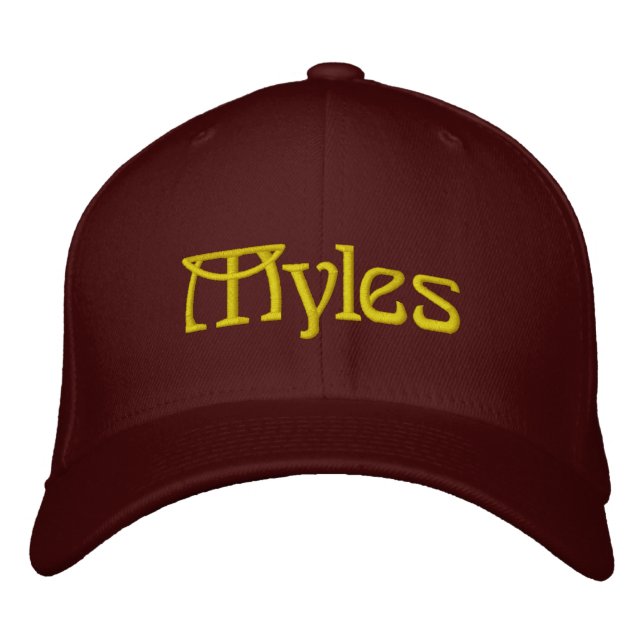 MYLES-Vorname-Designer-Cap Bestickte Baseballkappe (Vorderseite)