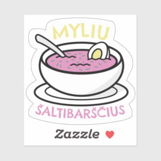 Myliu Saltibarscius Sticker