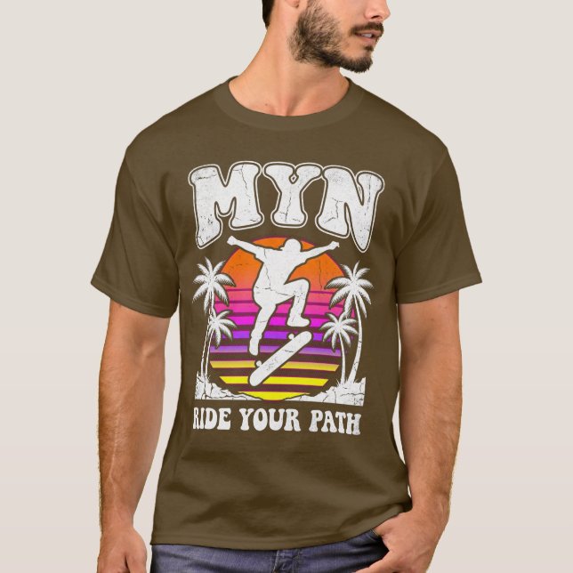 MYN // RIDE YOUR PATH RETRO SKATE TEE (Vorderseite)