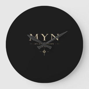 MYN Vintage Retro gewaschene Streetwear Große Wanduhr