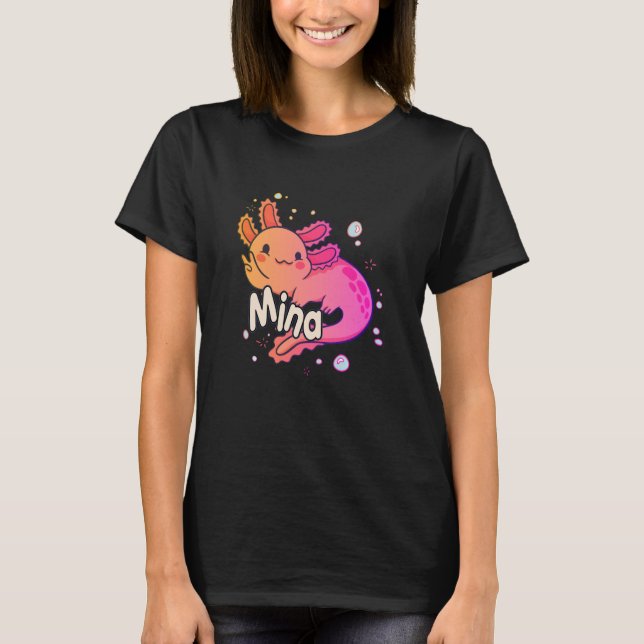 MYNA - Schöner Mädchenname mit bezauberndem AXOLOT T-Shirt (Vorderseite)