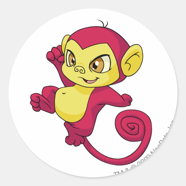 Mynci Red Runder Aufkleber (Vorderseite)