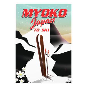 Myoko Japan Skiplakat Fotodruck