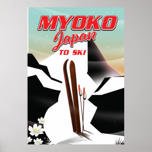 Myoko Japan Skiplakat Poster