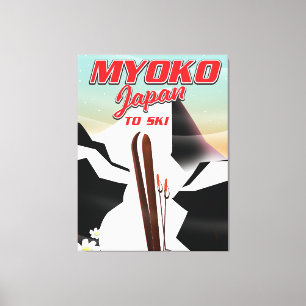 Myoko Japan Skiposter Leinwanddruck