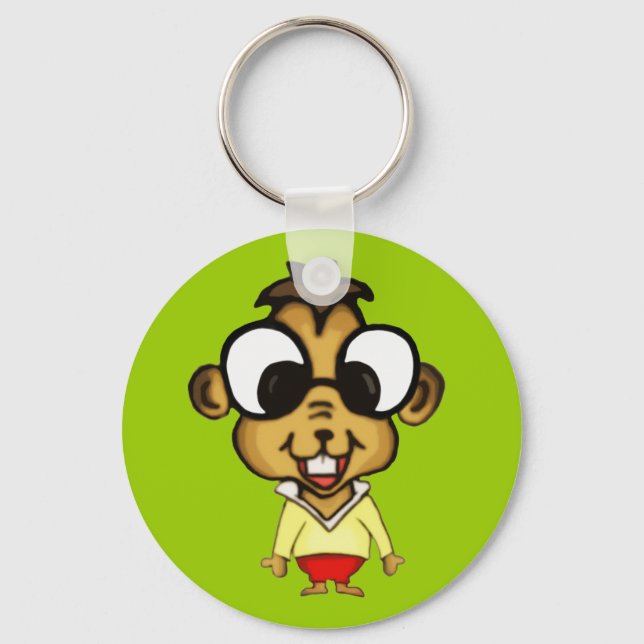 Myopic Chipmunk Schlüsselanhänger (Vorderseite)