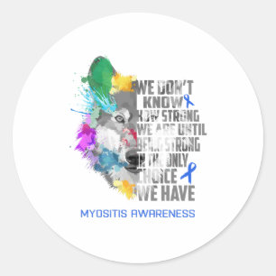 Myositis Awareness Ribbon Support Geschenke Runder Aufkleber