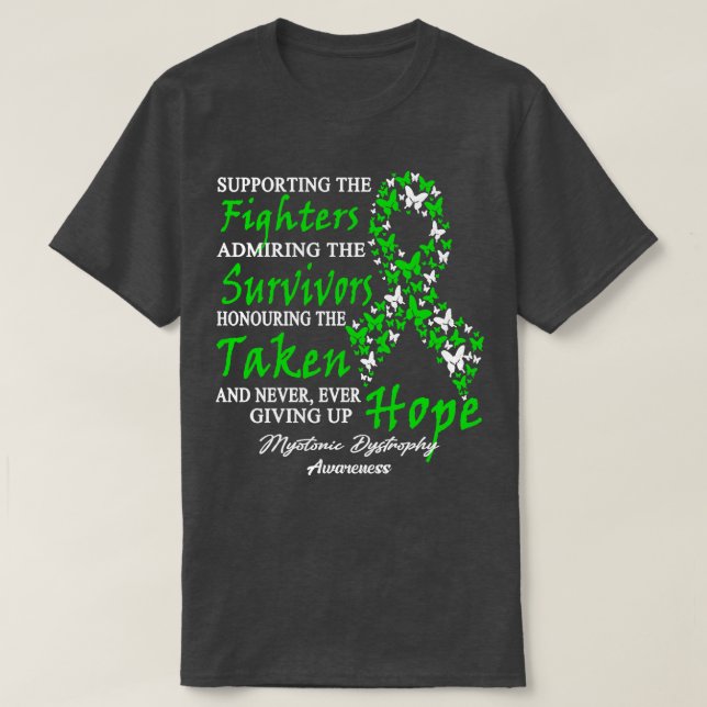 Myotonisches Bewusstsein für Dystrophie, das den K T-Shirt (Design vorne)