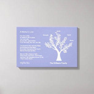 MyPoetTree, Familienbaum mit Gedicht für Mama Leinwanddruck