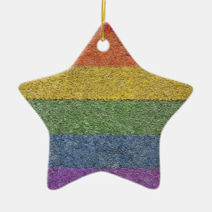 MyPride365 - "Regenbogen-Ziegelstein-" Keramikornament