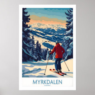 Myrkdalen Ski Poster Ein perfektes Geschenk für Sk