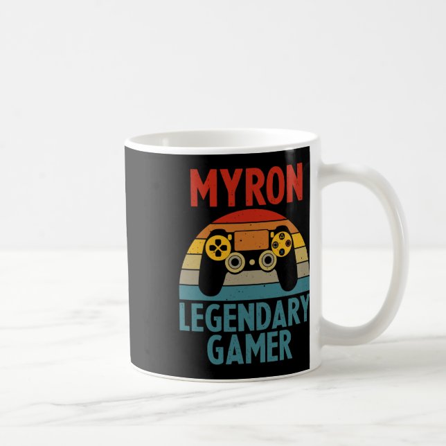 Myron Gift Name Personalized Funny Gaming Geek Bir Kaffeetasse (Rechts)