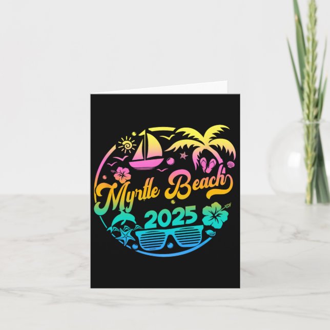 Myrtle Beach 2025 Family Vacation Beach Matching G Karte (Vorderseite)