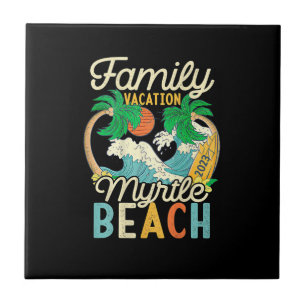 Myrtle Beach Family Vacation 2023 Matching Retro C Fliese