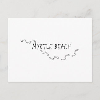 Myrtle Beach Footprints Postkarte