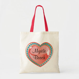 Myrtle Beach Heart Budget Canvas Sac fourre-tout