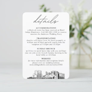 Myrtle Beach Hochzeit kleine vertikale Details Begleitkarte