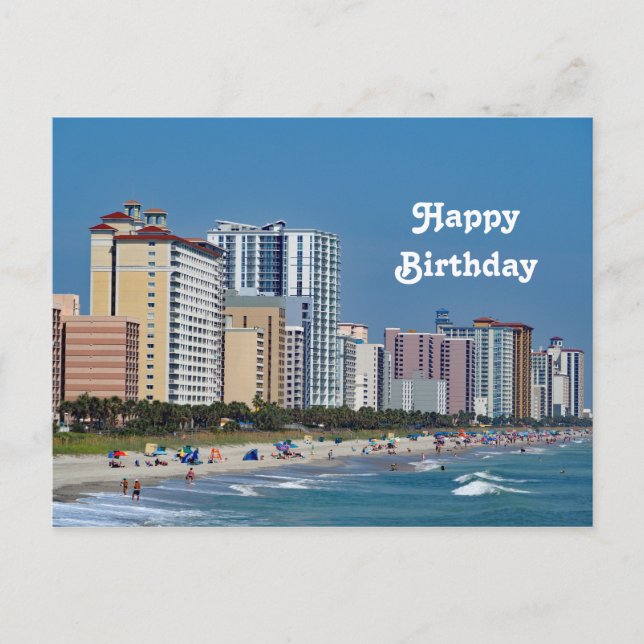 Myrtle Beach Hotels Foto Geburtstag Postkarte (Vorderseite)