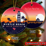 Myrtle Beach Leuchtturm SC Retro Sunset Souvenirs Keramik Ornament<br><div class="desc">Myrtle Beach Retro Strand Design für Urlaub. Myrtle Beach South Carolina Insel Vintage Souvenirs für Reisen nach South Carolina. Myrtle Beach Strandkunst für Urlauber und Rucksacktouristen aus South Carolina. Myrtle Beach retro Souvenir. Entworfen für Rucksacktouristen und Reisen nach South Carolina , Insel mit Strand Vintagen Souvenirs für Badeurlauber. - Sie...</div>