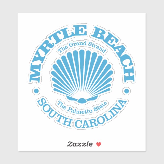 Myrtle Beach (Muschel) Aufkleber (Blatt)