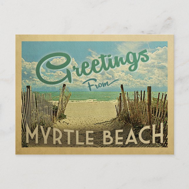 Myrtle Beach Postcard Vintage Travel Postkarte (Vorderseite)