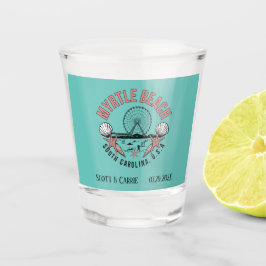 Myrtle Beach Retro Vignette Personalisiert Schnapsglas