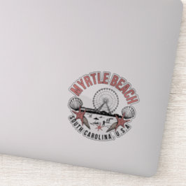 Myrtle Beach Retro Vignette Vinyl Decal Aufkleber