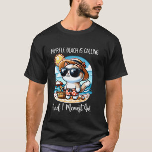 Myrtle Beach ruft lustige Katze Spring Break Somme T-Shirt