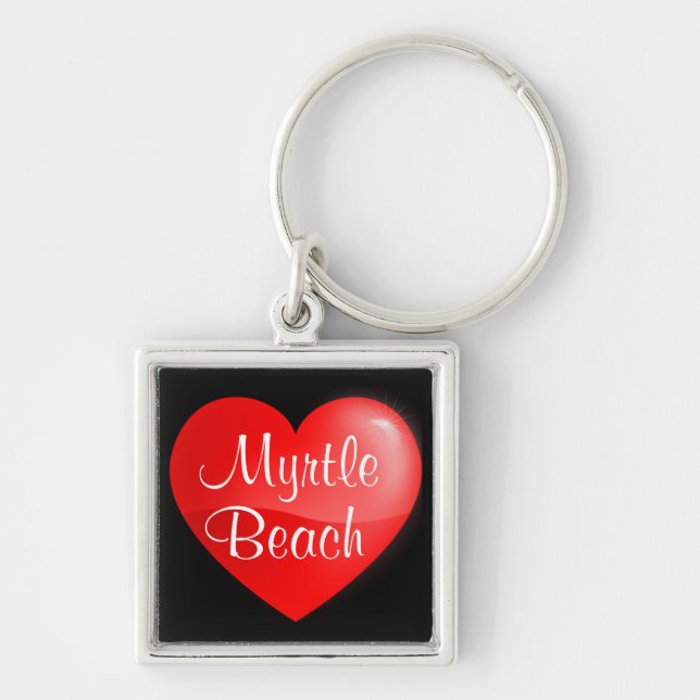Myrtle Beach SC Herzstück Premium Schlüsselkette Schlüsselanhänger (Vorne)