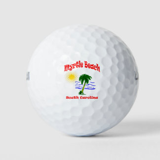 Myrtle Beach SC Palm Tree Water Design Golfball