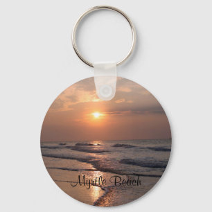 Myrtle Beach SC Sunrise Over Ocean Key Chain Schlüsselanhänger