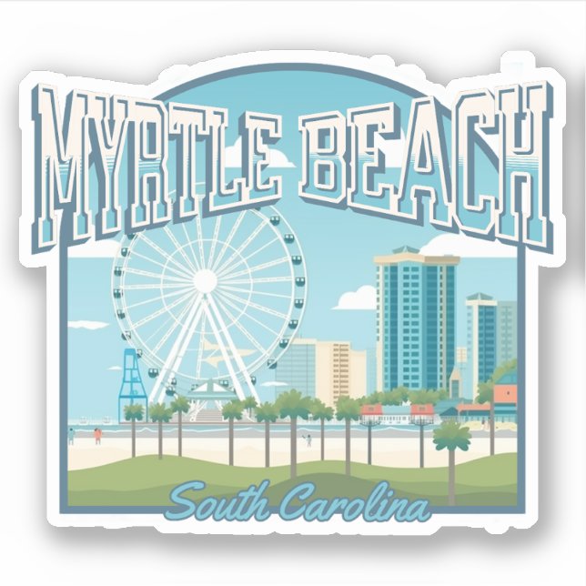 Myrtle Beach, South Carolina Aufkleber (Vorderseite)