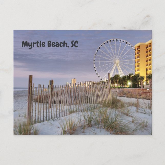 Myrtle Beach, South Carolina Beach im Abend Postkarte (Vorderseite)