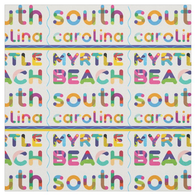 Myrtle Beach, South Carolina. Farbtextmuster Stoff (Muster)