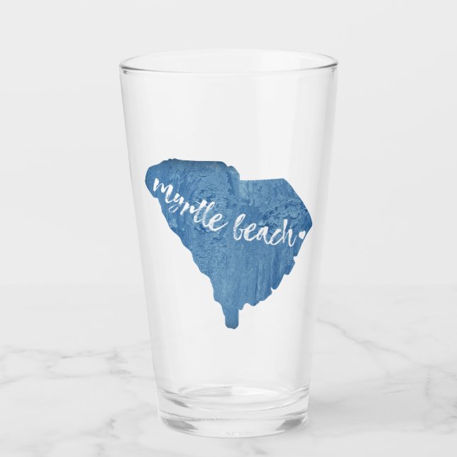 Myrtle Beach South Carolina Holzkörner Glas (Vorderseite)