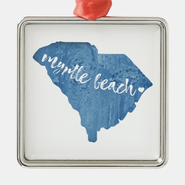 Myrtle Beach South Carolina Holzkörner Ornament Aus Metall (Vorne)