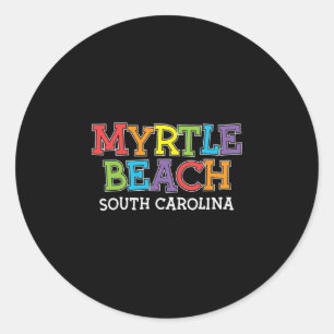 Myrtle Beach South Carolina Jungen Mädchen Kinder Runder Aufkleber
