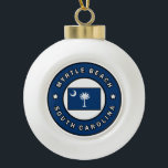 Myrtle Beach South Carolina Keramik Kugel-Ornament<br><div class="desc">Myrtle Beach South Carolina</div>