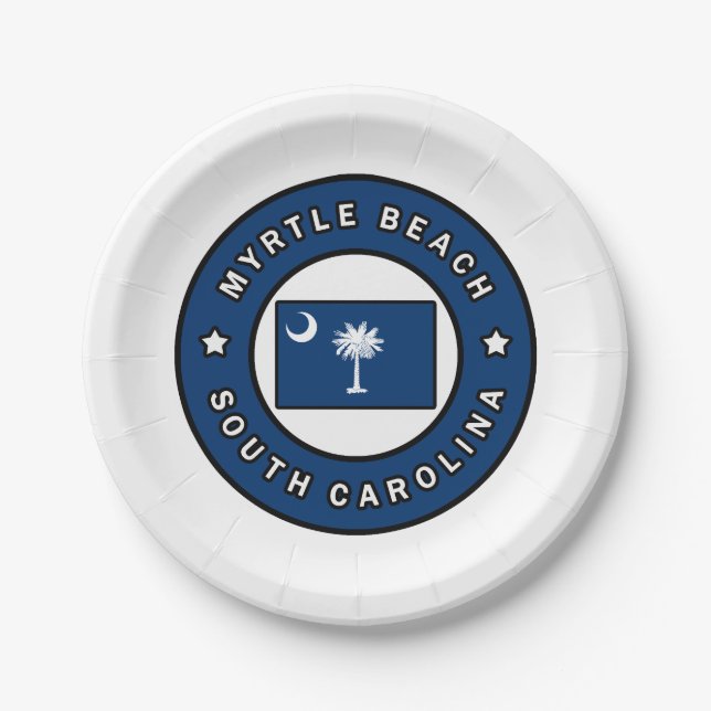 Myrtle Beach South Carolina Pappteller (Vorderseite)