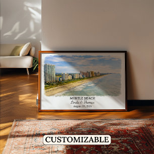 Myrtle Beach South Carolina Poster, Aquarell Poster