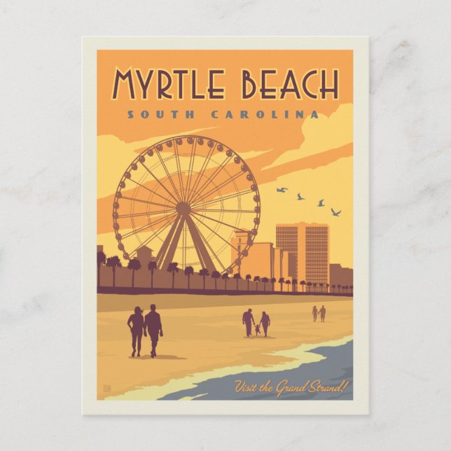 Myrtle Beach, South Carolina Postkarte (Vorderseite)
