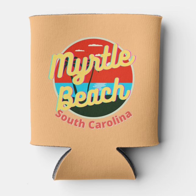 Myrtle Beach South Carolina Retro Sunset Dosenkühler (Vorderseite)